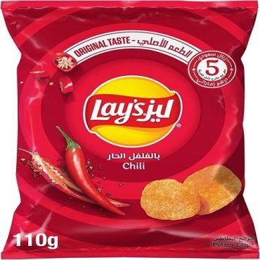 Lay'S Chips Chili 110Gm, 16 Pieces Per Carton